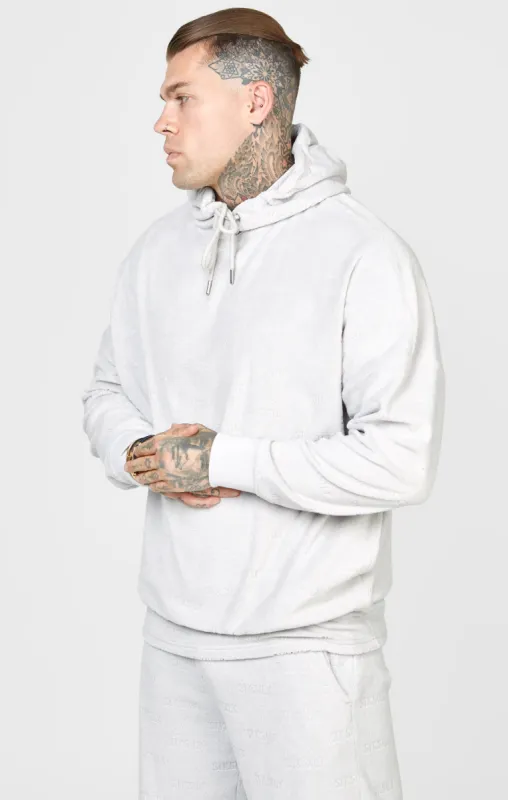 Grey Towelling Oversized Hoodie sold by Siksilk