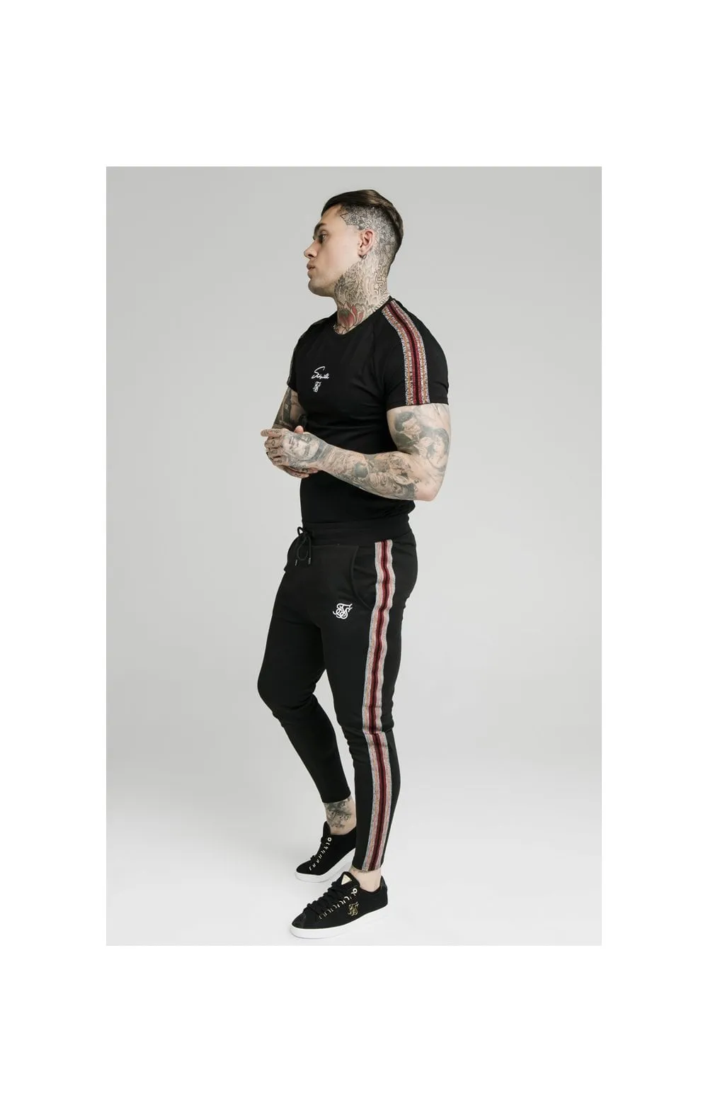 SikSilk S/S Raglan Gym Tee - Black sold by Siksilk product image thumbnail 5