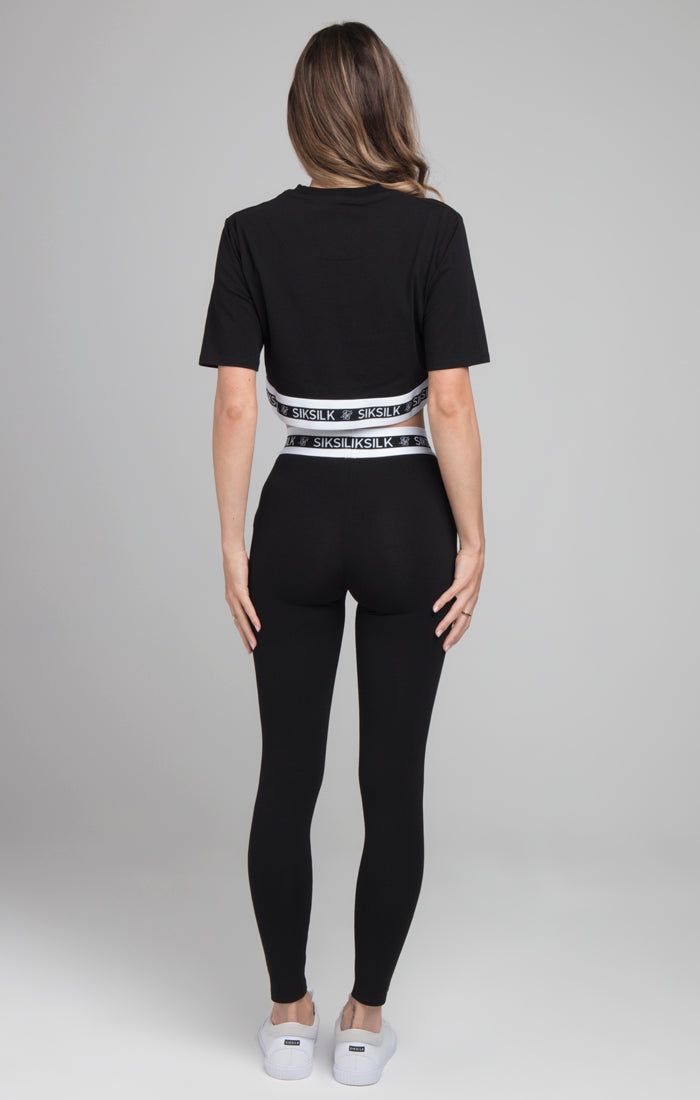 SikSilk Revert Fleece Crop Tee - Black sold by Siksilk product image thumbnail 5