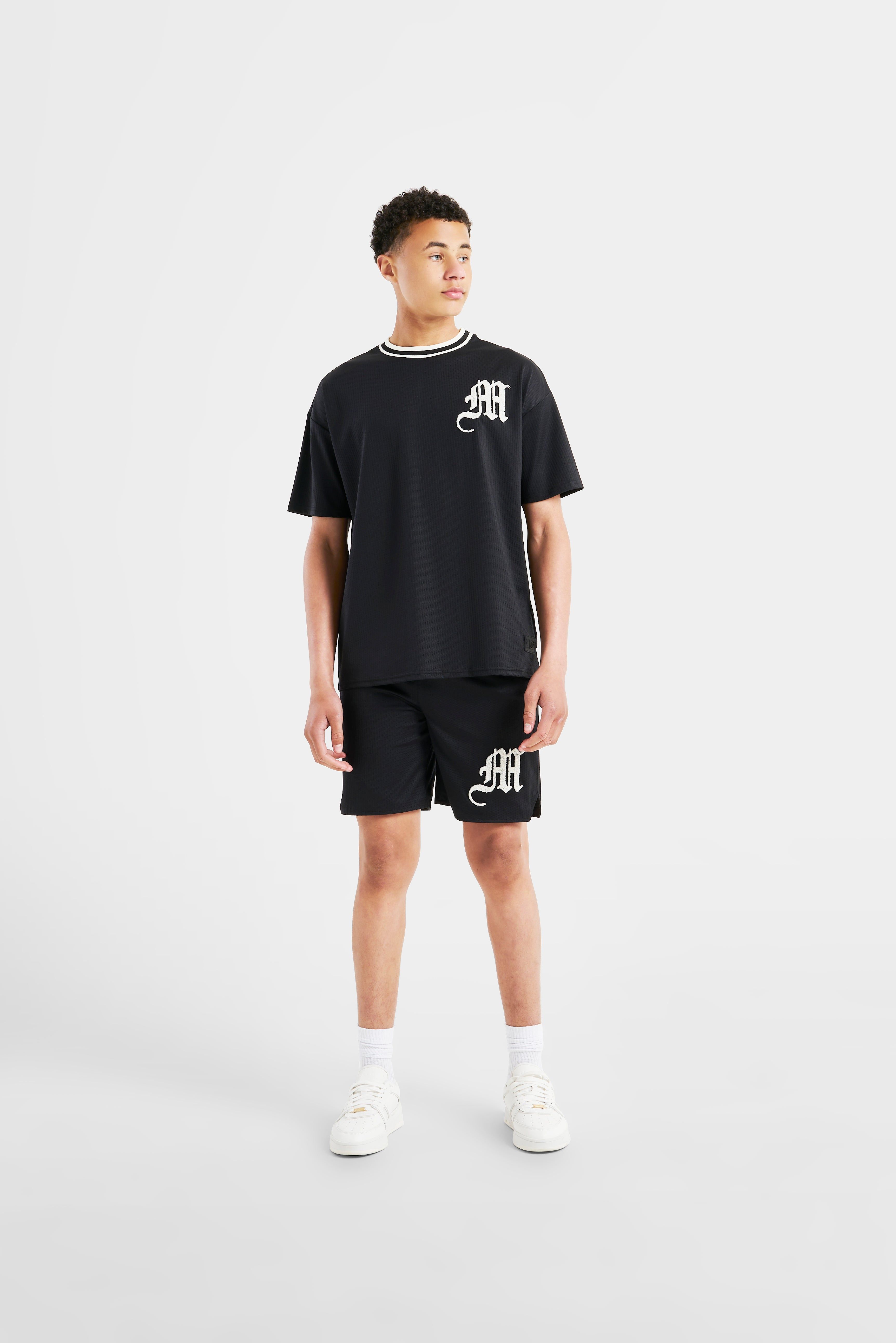 Messi x SikSilk Logo Loose Fit Shorts - Black sold by Siksilk product image thumbnail 3