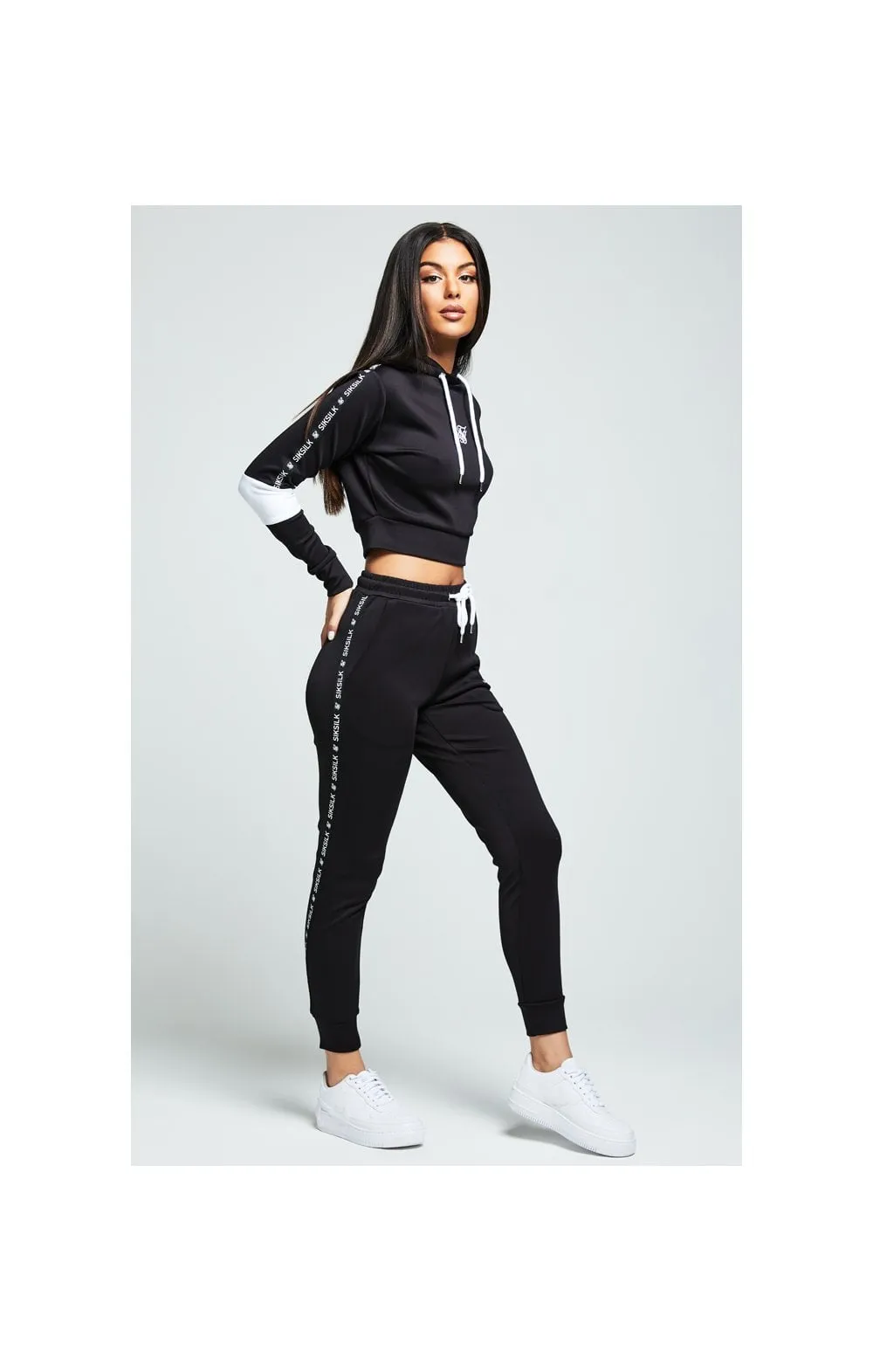 SikSilk Tape Track Pants – Black & White sold by Siksilk product image thumbnail 3