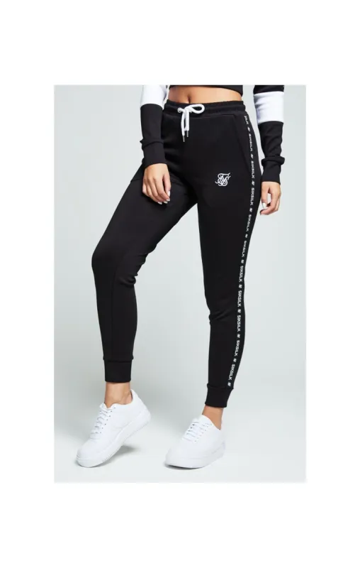 SikSilk Tape Track Pants – Black & White sold by Siksilk