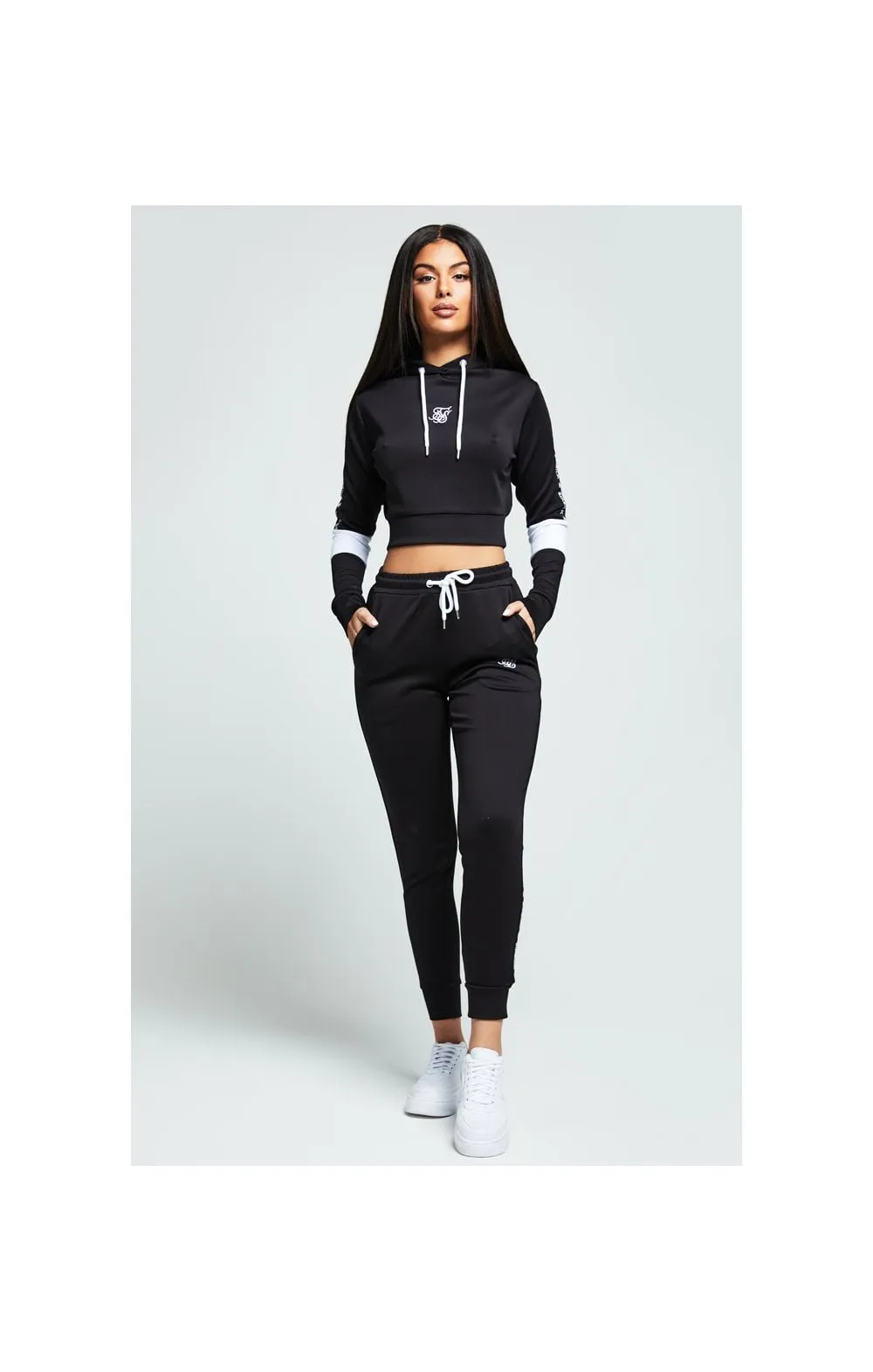 SikSilk Tape Track Pants – Black & White sold by Siksilk product image thumbnail 5