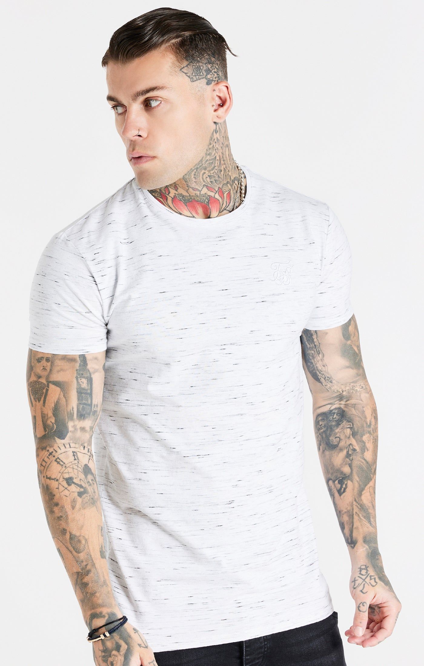 White Muscle Fit T-Shirt sold by Siksilk