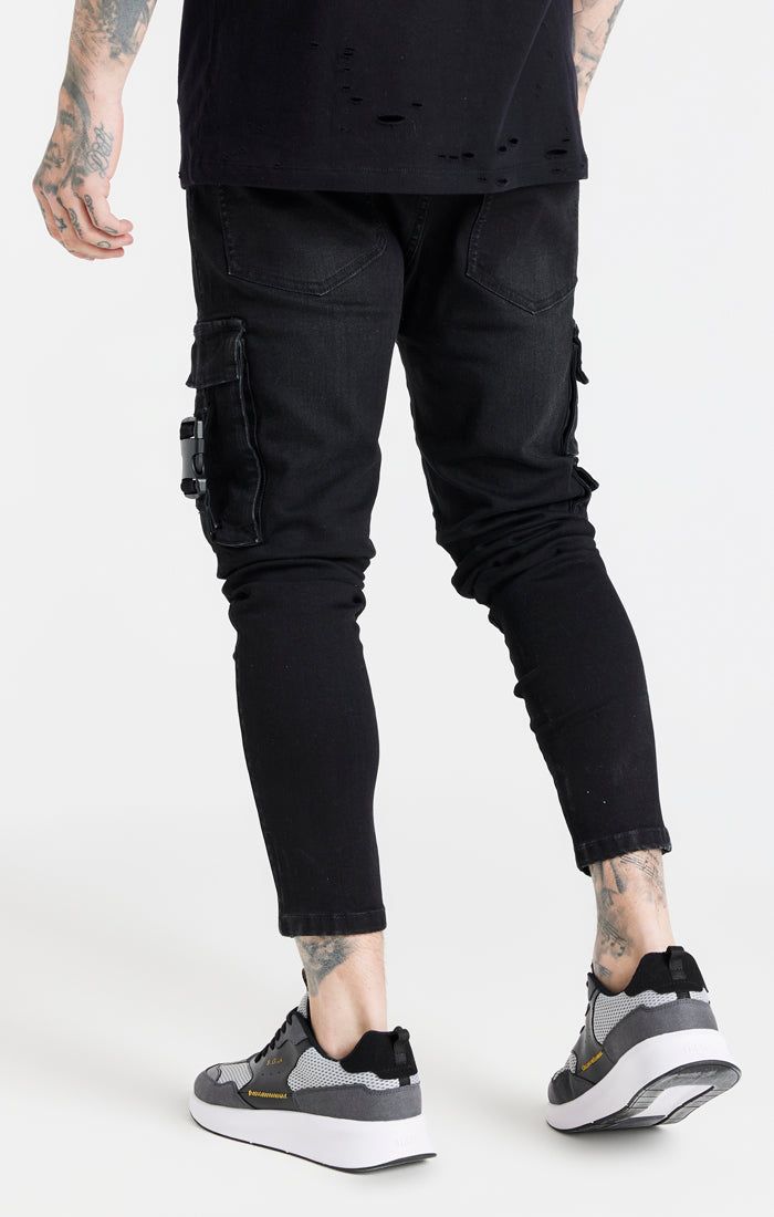 Black Cargo Skinny Jean sold by Siksilk product image thumbnail 4
