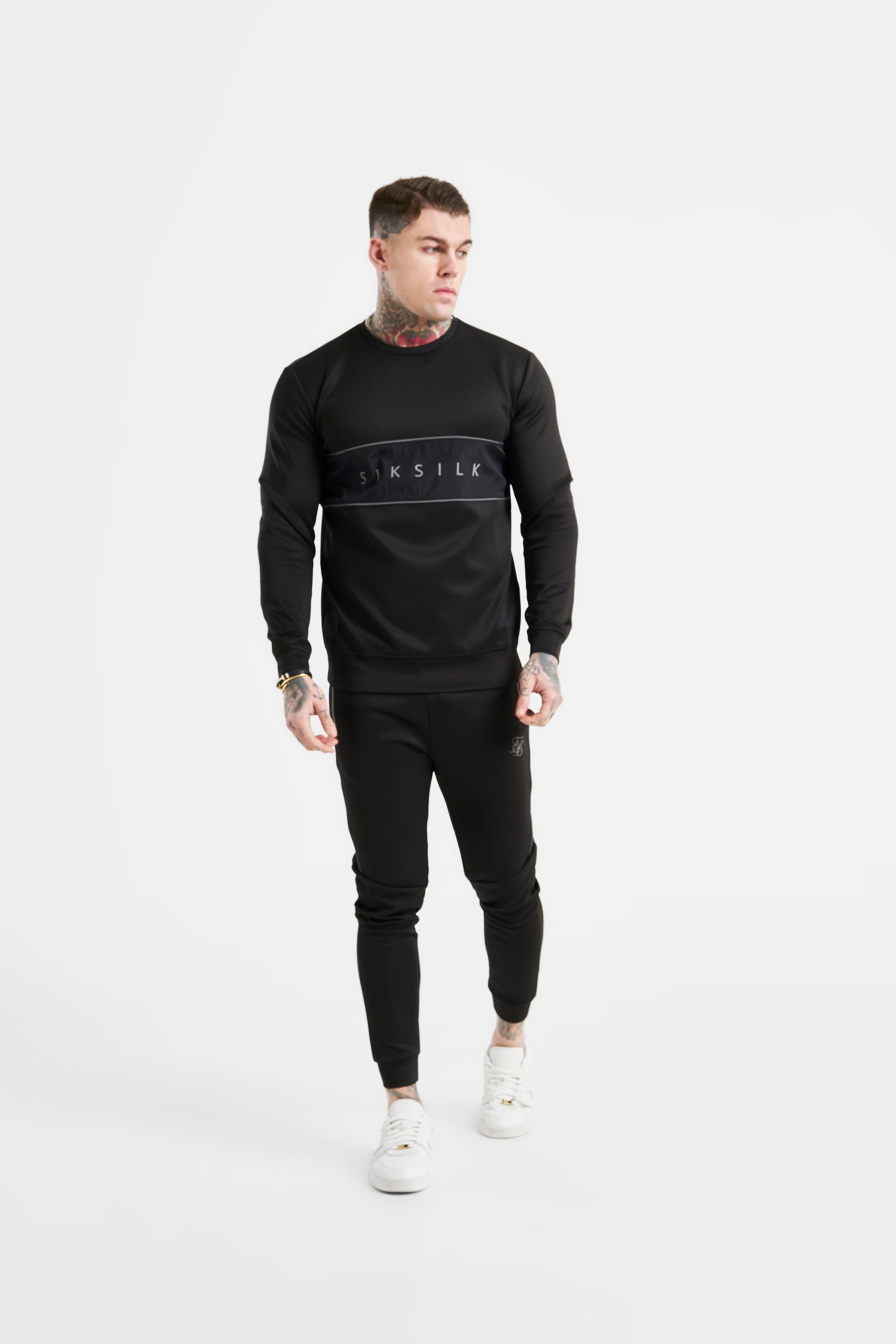 Black Panelled Sweatshirt sold by Siksilk product image thumbnail 3