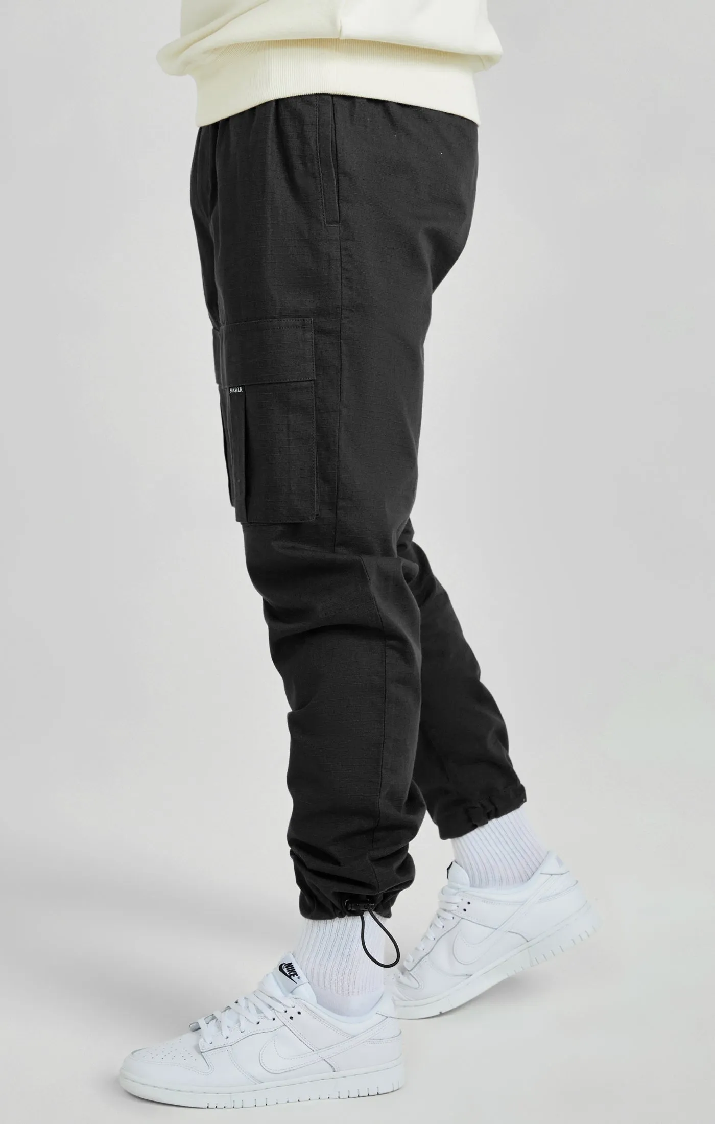Black Ripstop Cargo Pants sold by Siksilk product image thumbnail 3