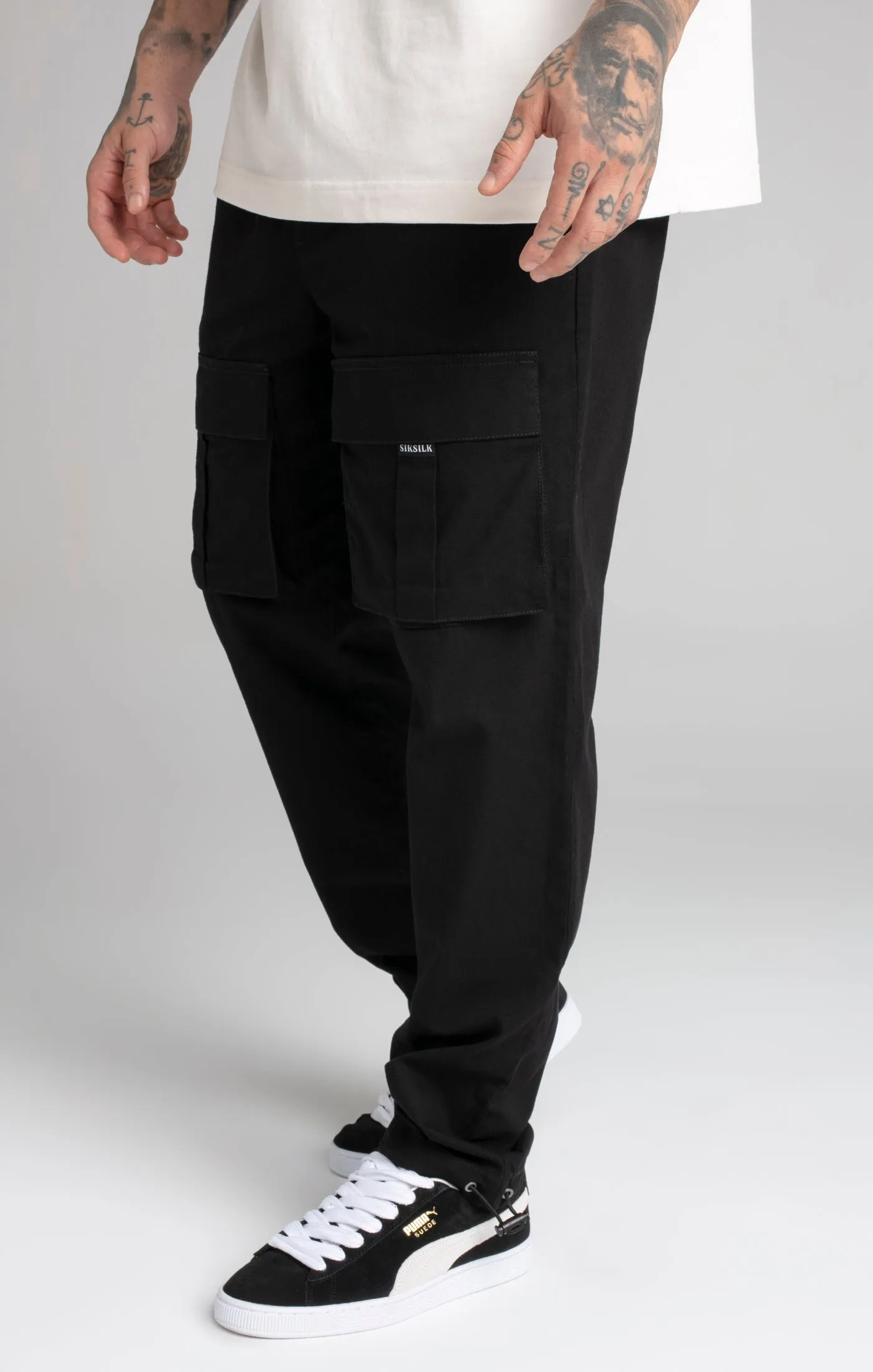 Black Ripstop Cargo Pants sold by Siksilk