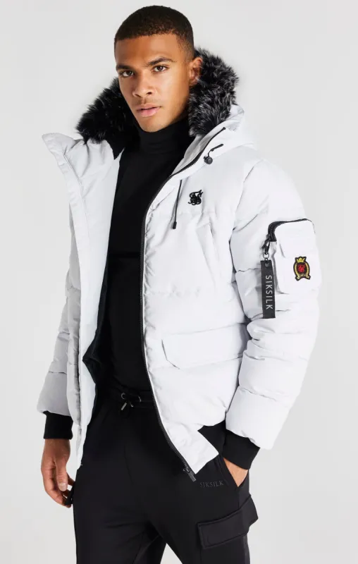 Grey Bomber Jacket sold by Siksilk