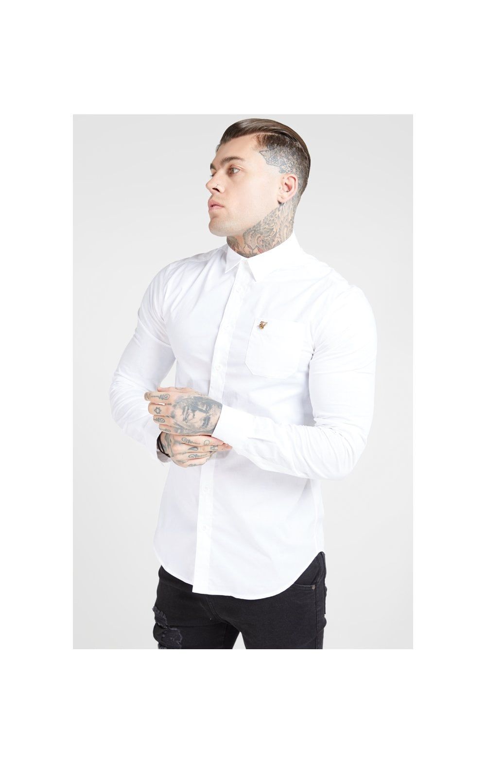 SikSilk L/S Smart Shirt - White sold by Siksilk