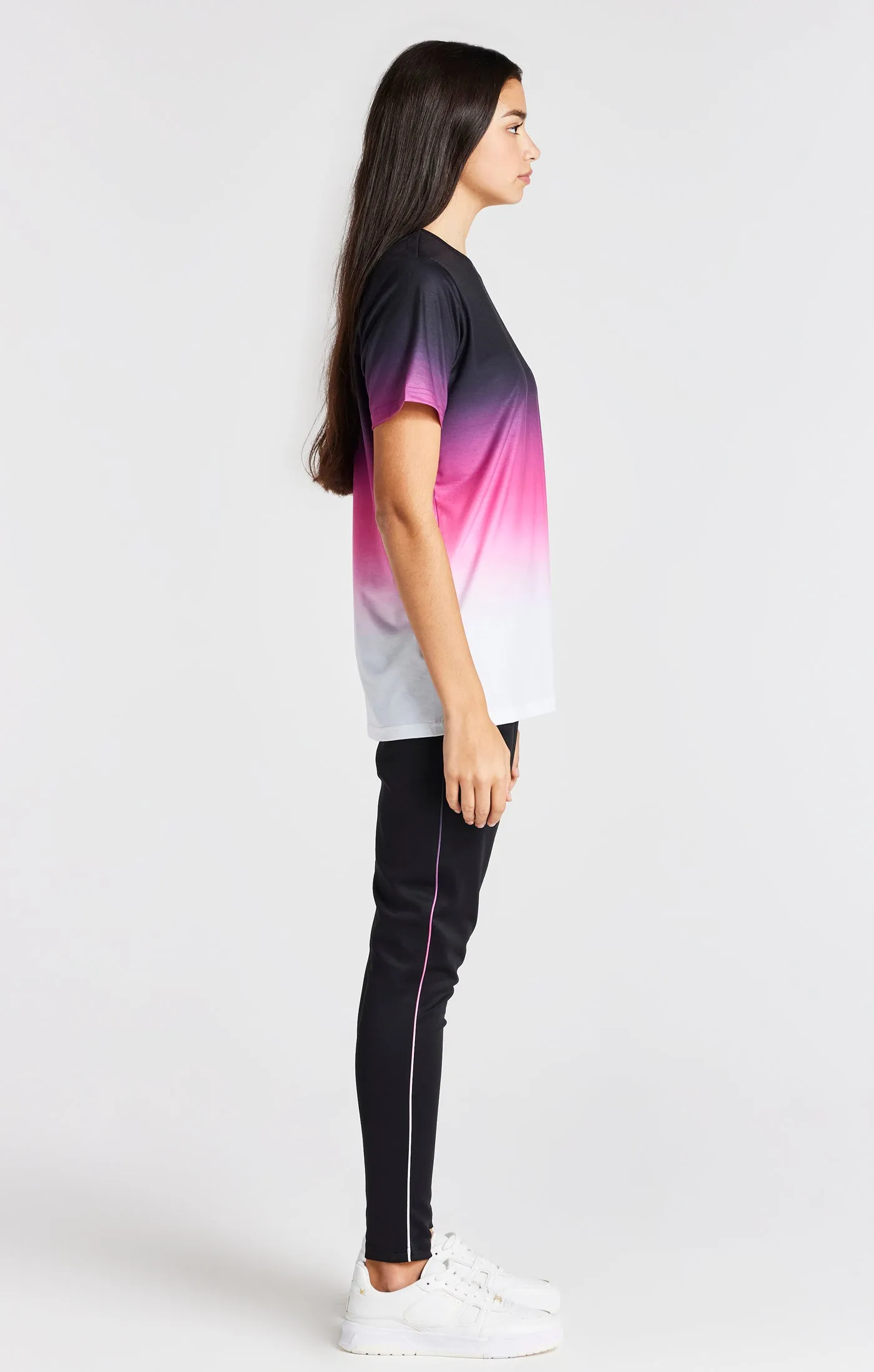 Girls Pink Fade Boyfriend T-Shirt sold by Siksilk product image thumbnail 4