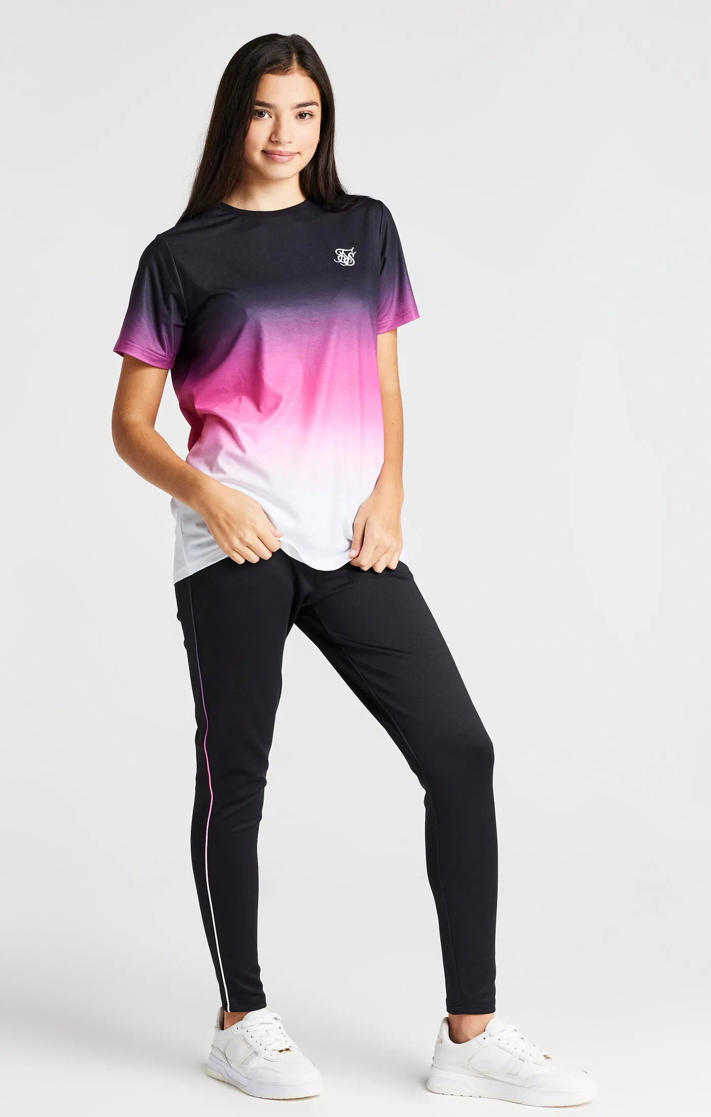 Girls Pink Fade Boyfriend T-Shirt sold by Siksilk product image thumbnail 3