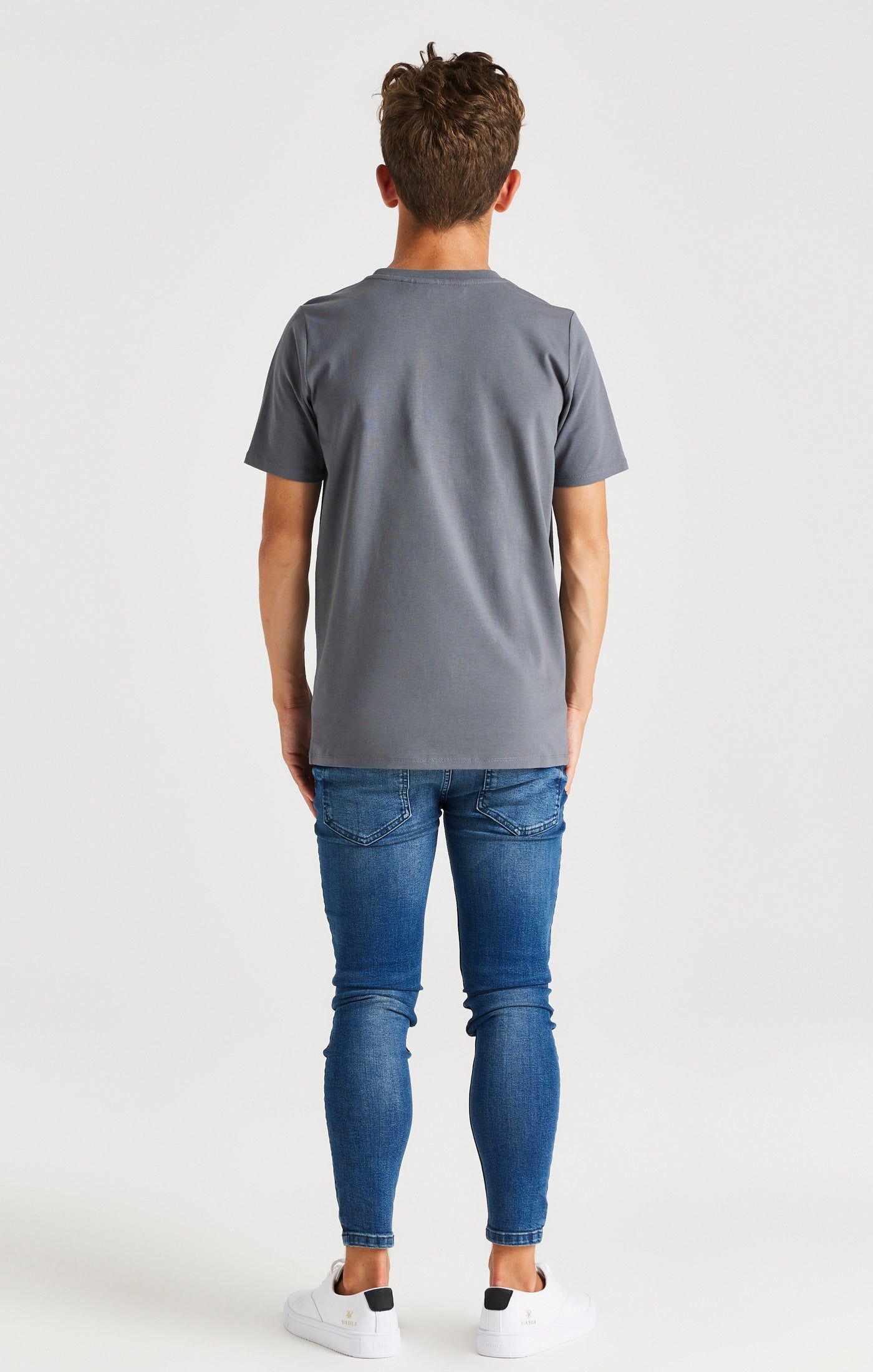 Boys Grey Branded T-Shirt sold by Siksilk product image thumbnail 4
