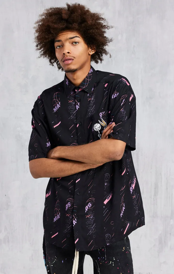 Black Space Jam x SikSilk Stripe Shirt sold by Siksilk product image thumbnail 5