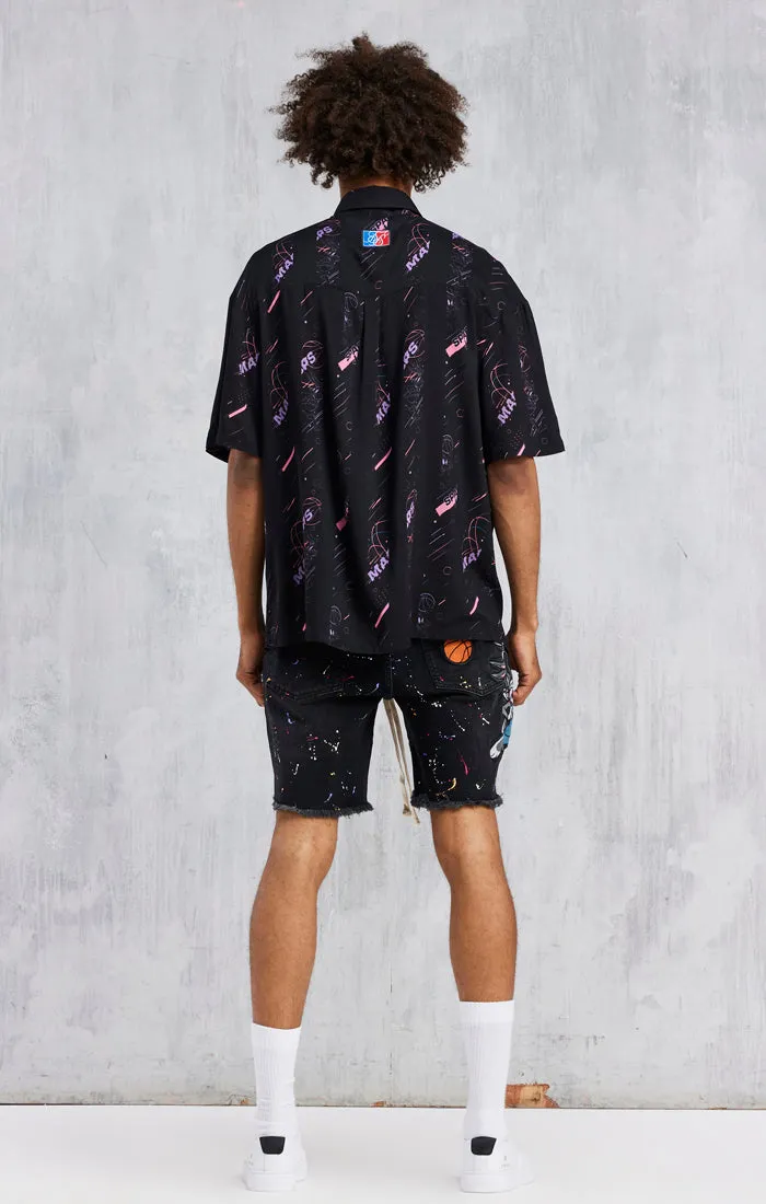 Black Space Jam x SikSilk Stripe Shirt sold by Siksilk product image thumbnail 3