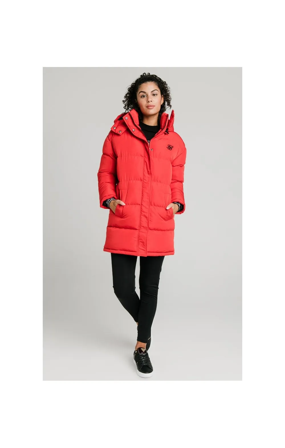 SikSilk Longline Padded Jacket - Red sold by Siksilk product image thumbnail 4