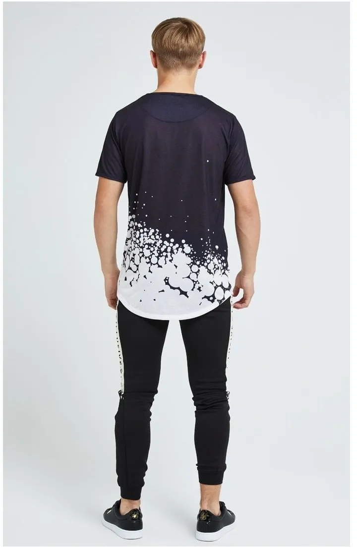 Illusive London Erupt Fade Tee - Black & Cream sold by Siksilk product image thumbnail 5