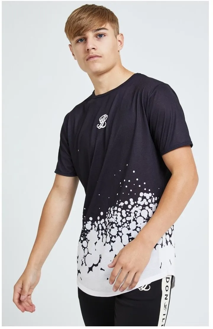 Illusive London Erupt Fade Tee - Black & Cream sold by Siksilk product image thumbnail 2