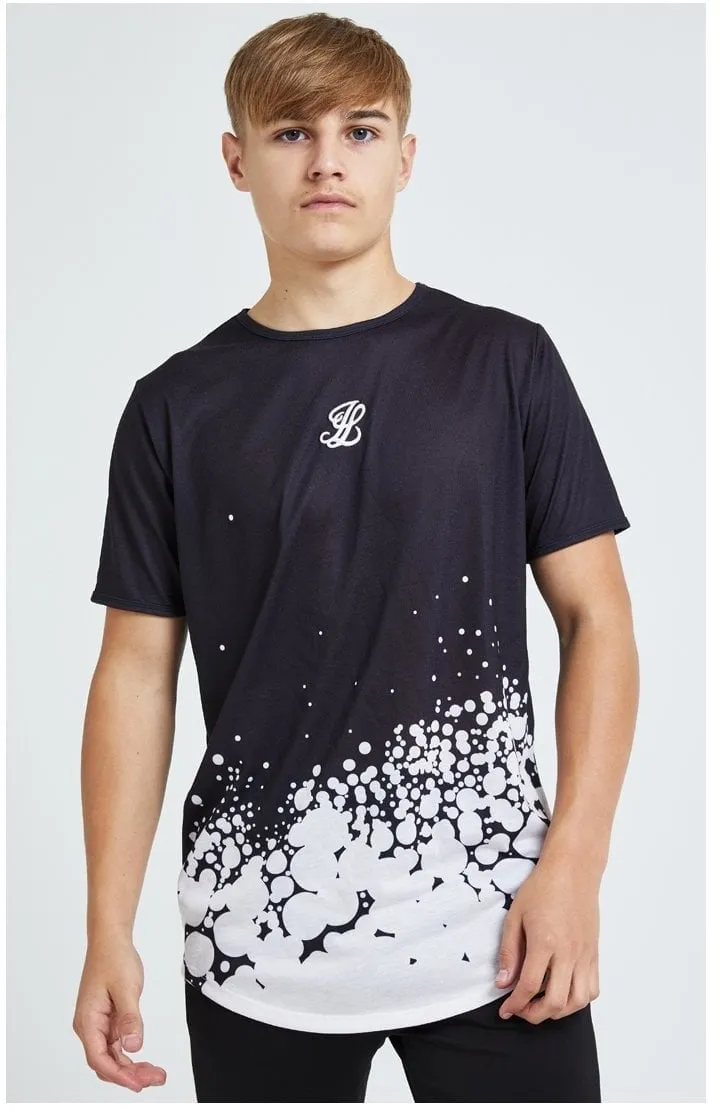 Illusive London Erupt Fade Tee - Black & Cream sold by Siksilk