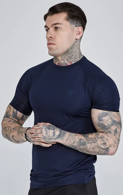 Navy Muscle Fit T-Shirt sold by Siksilk