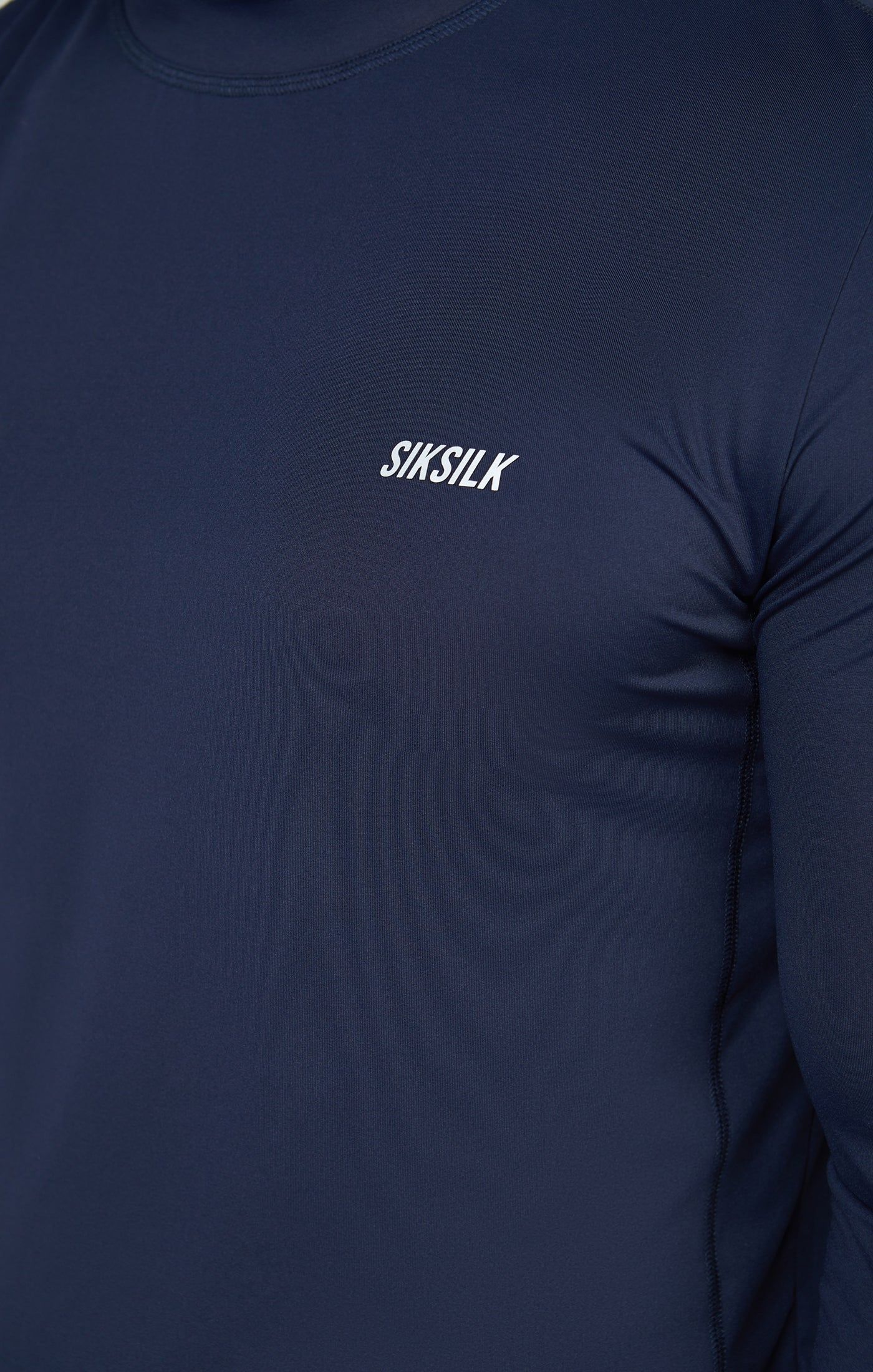 Navy Sports Muscle Fit Long Sleeve Top sold by Siksilk product image thumbnail 3