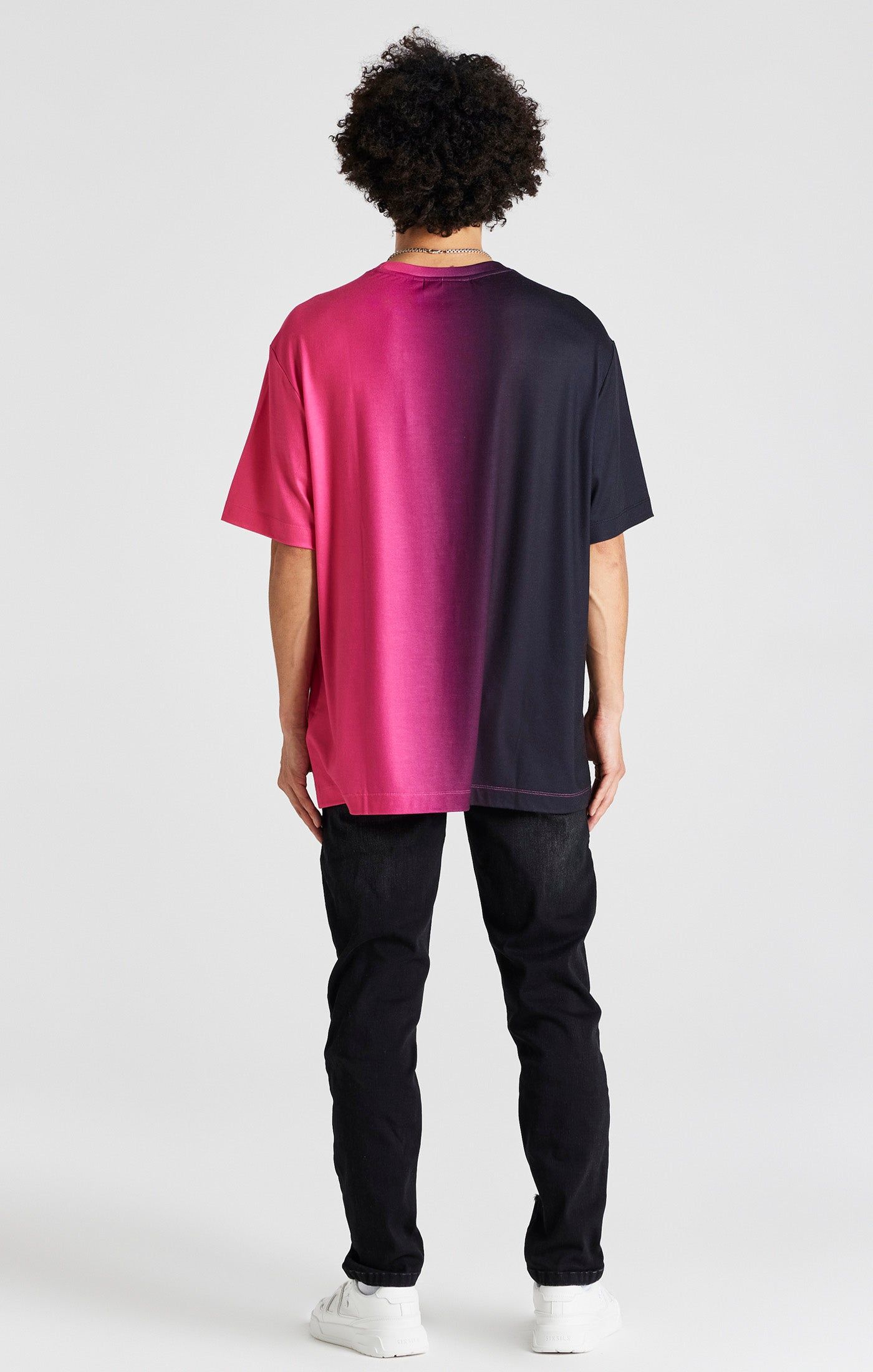 Black Print Oversized Short Sleeve T-Shirt sold by Siksilk product image thumbnail 7