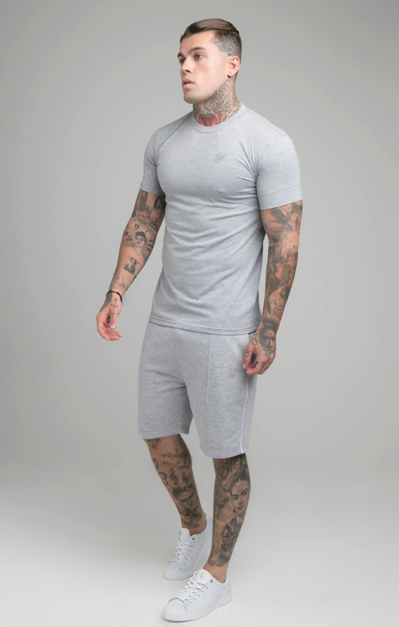 Grey Marl Smart T-Shirt sold by Siksilk product image thumbnail 4