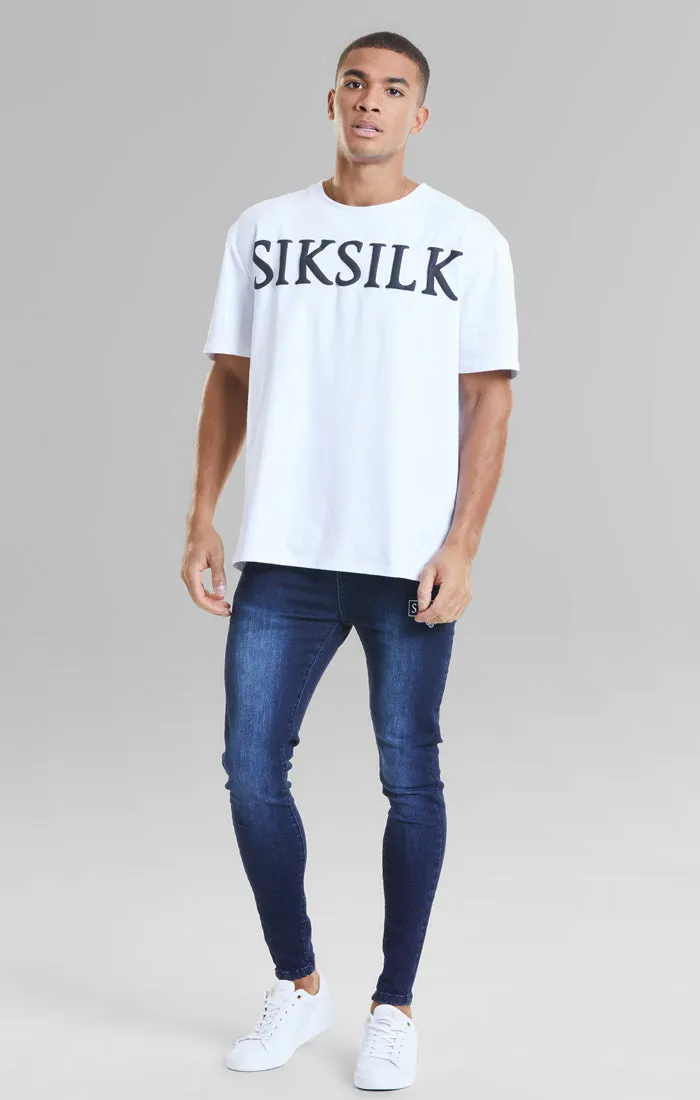 Blue Embossed Print Skinny Jean sold by Siksilk product image thumbnail 2