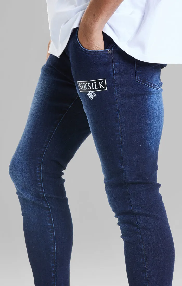 Blue Embossed Print Skinny Jean sold by Siksilk product image thumbnail 4