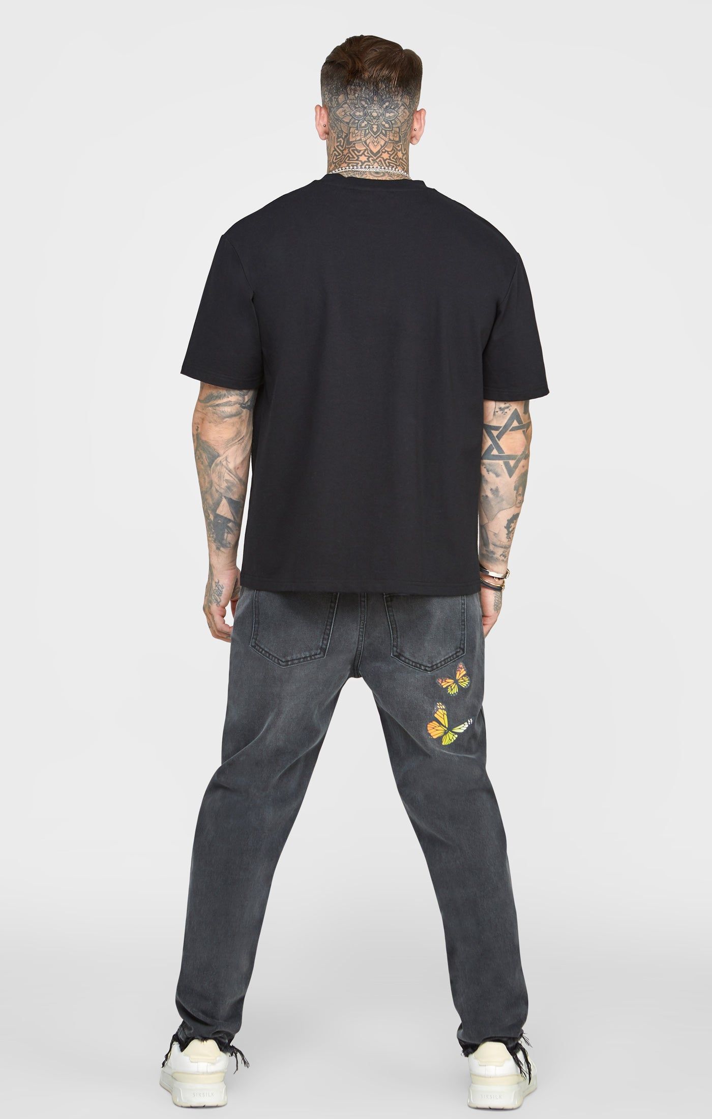 Black Butterfly Oversized T-Shirt sold by Siksilk product image thumbnail 5