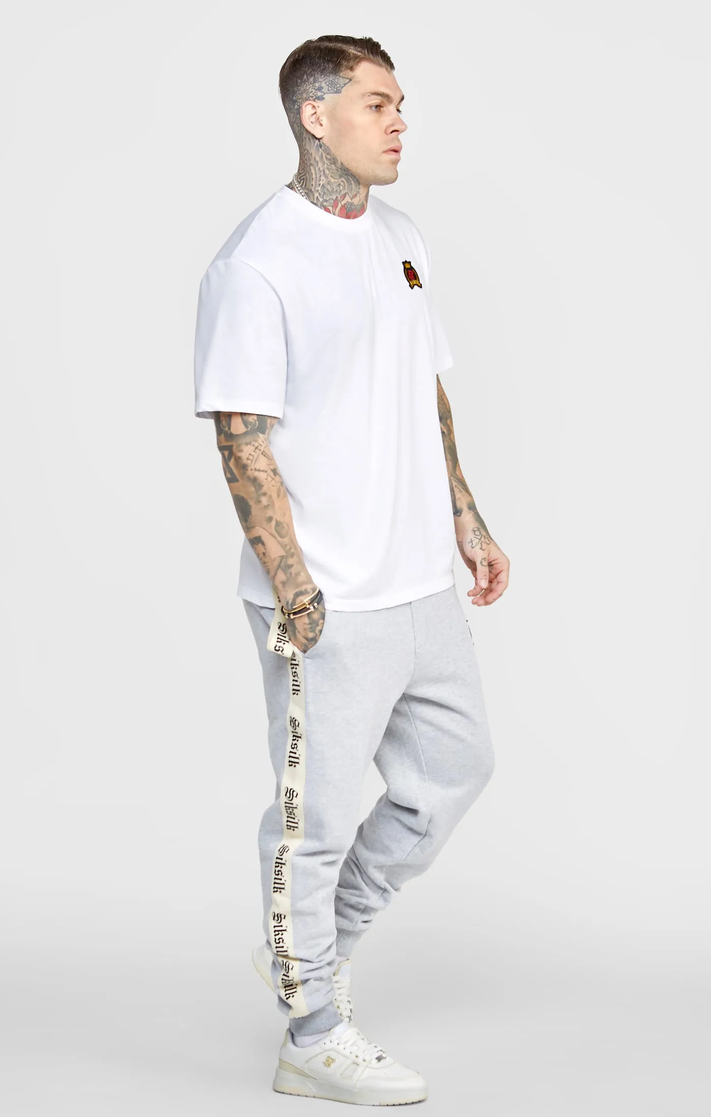 Grey Jogger Pant W Gothic Taping sold by Siksilk product image thumbnail 3