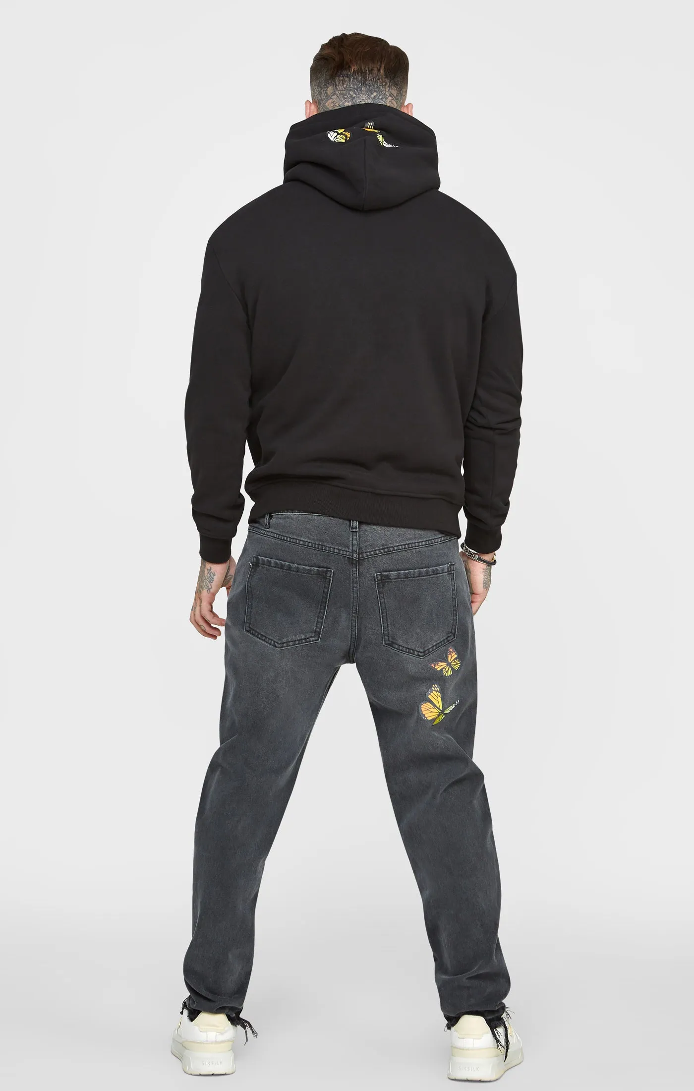 Black Butterfly Oversized Hoodie sold by Siksilk product image thumbnail 5