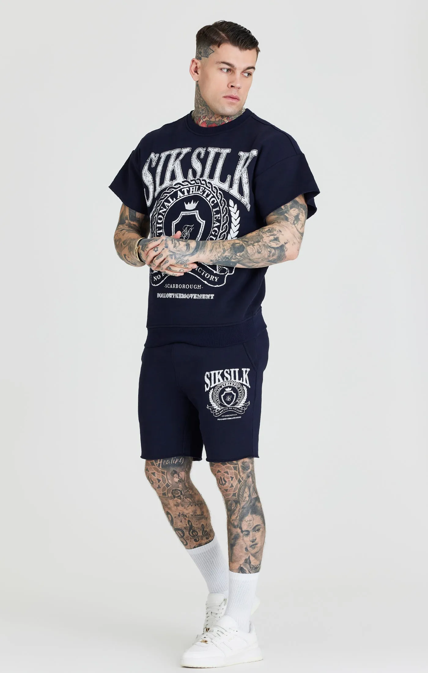 Navy Varsity Sweatshirt sold by Siksilk product image thumbnail 2