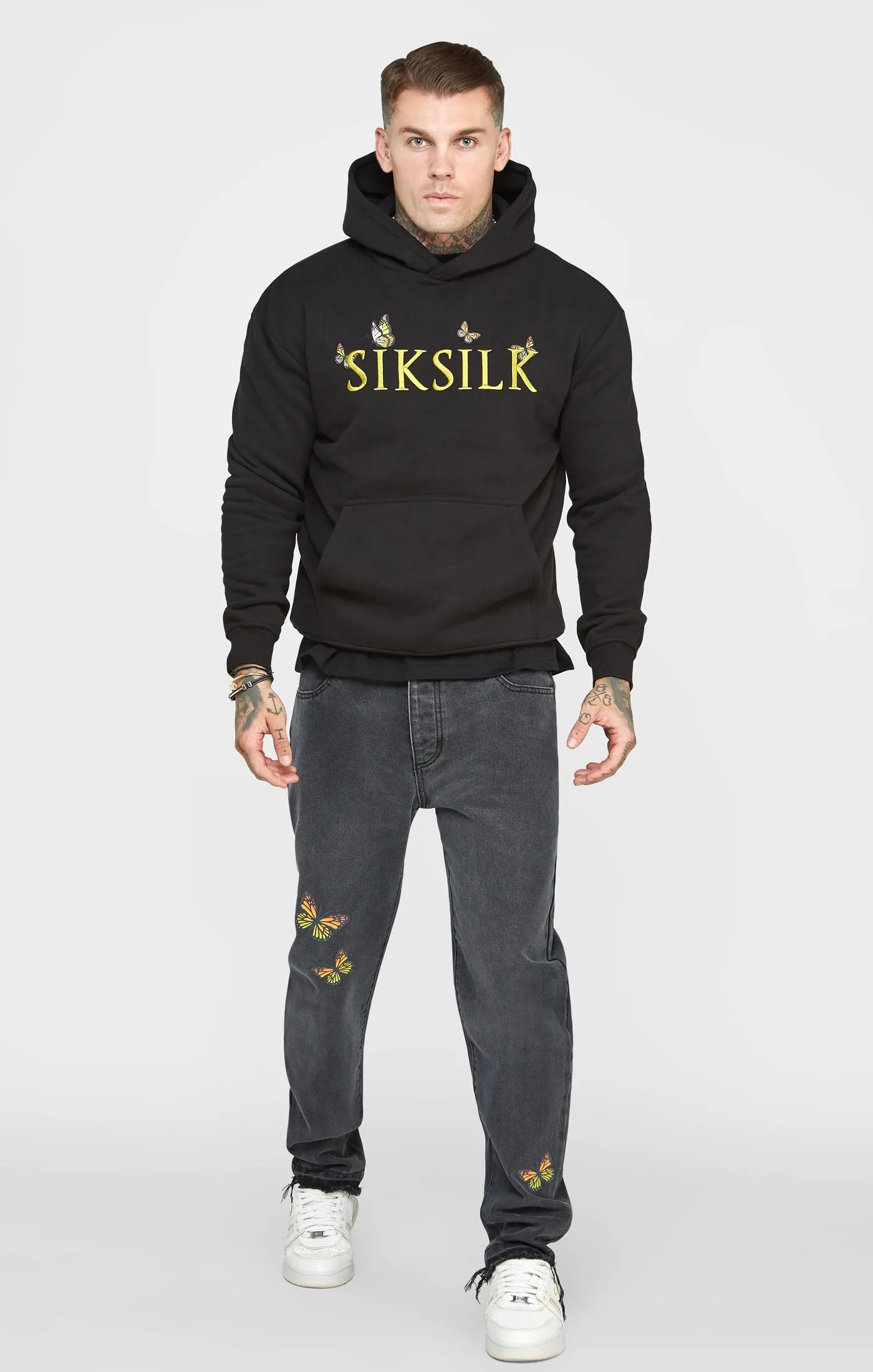 Black Butterfly Oversized Hoodie sold by Siksilk product image thumbnail 3