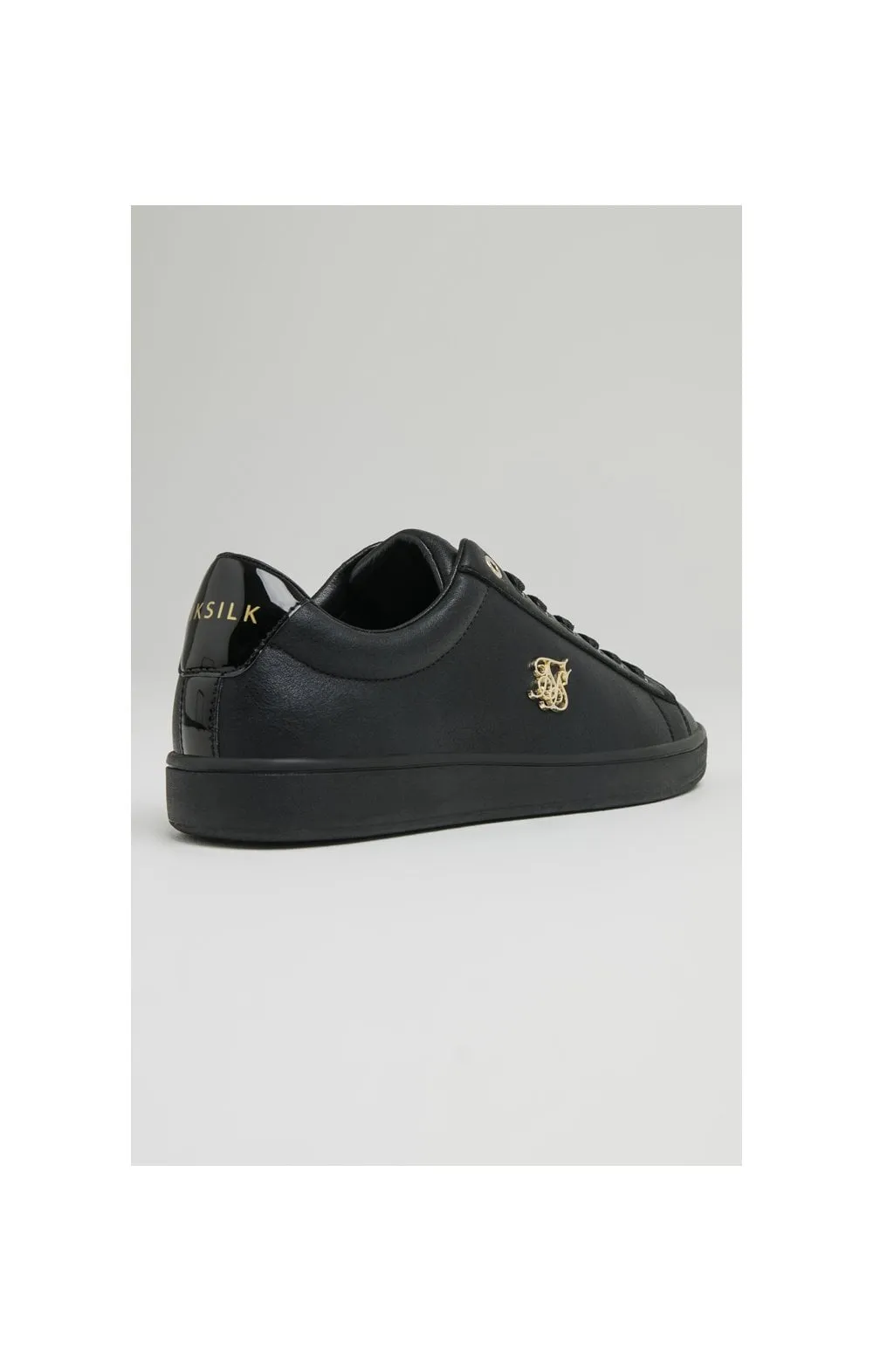 Black Low-Top Casual Trainer With Metal Logo sold by Siksilk product image thumbnail 3