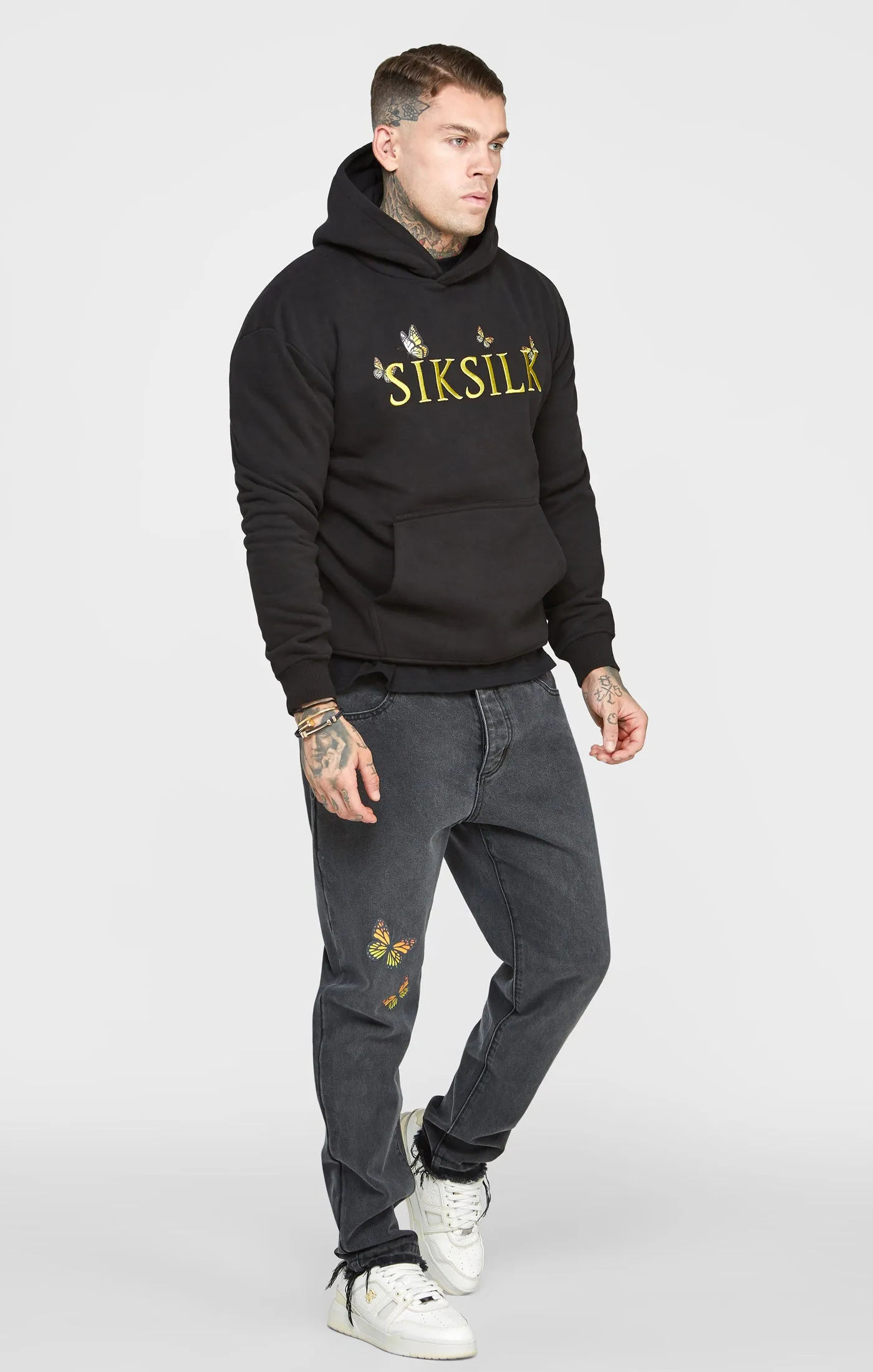 Black Butterfly Oversized Hoodie sold by Siksilk product image thumbnail 4