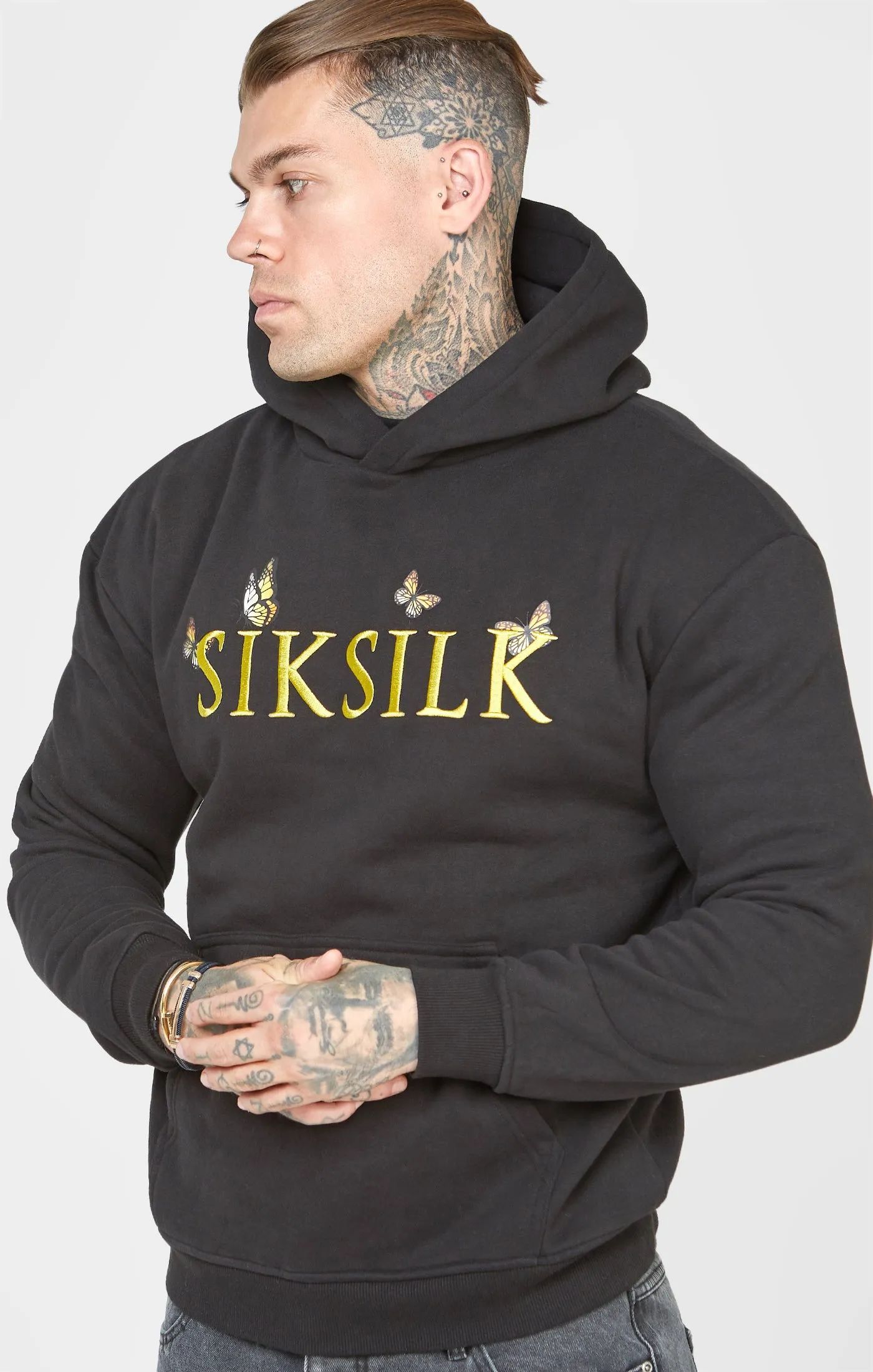Black Butterfly Oversized Hoodie sold by Siksilk