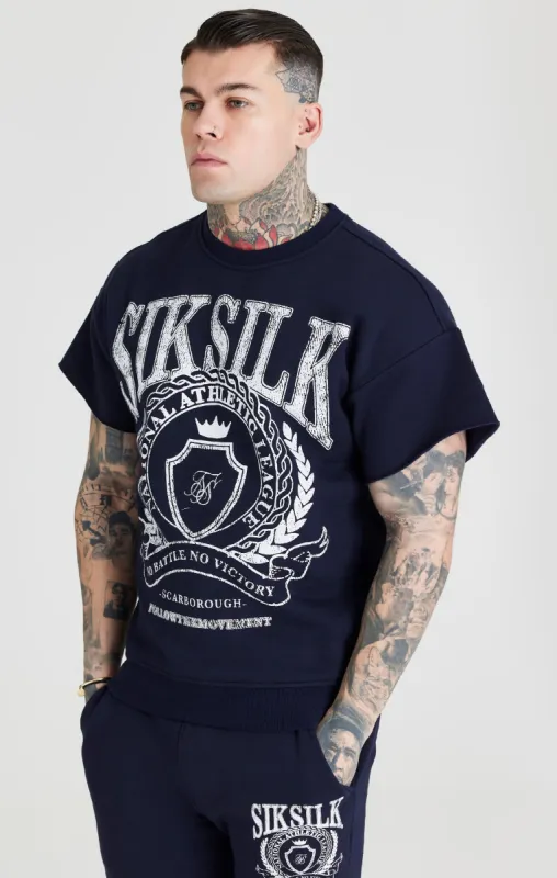 Navy Varsity Sweatshirt sold by Siksilk