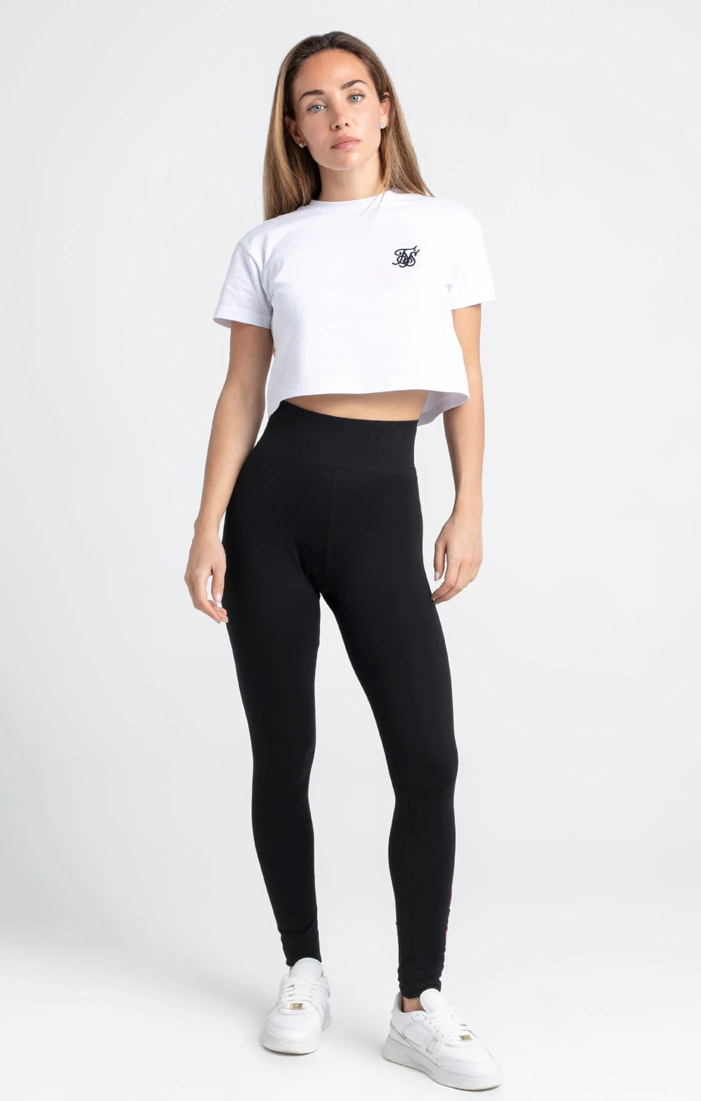 Black Script Legging sold by Siksilk product image thumbnail 4