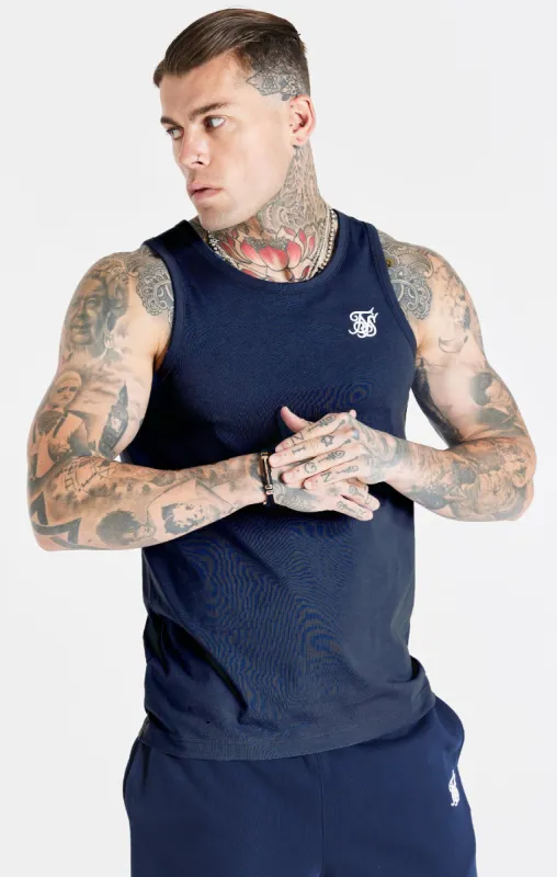 Navy Essential Vest sold by Siksilk