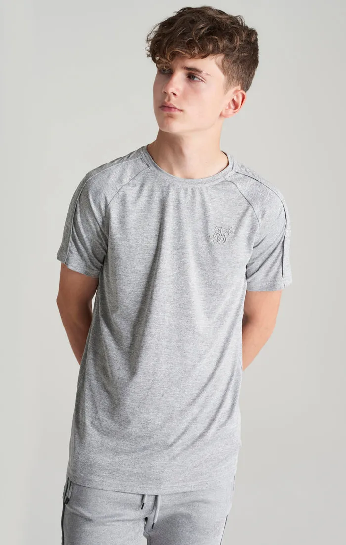 Boys Grey Marl Panelled T-Shirt sold by Siksilk product image thumbnail 2