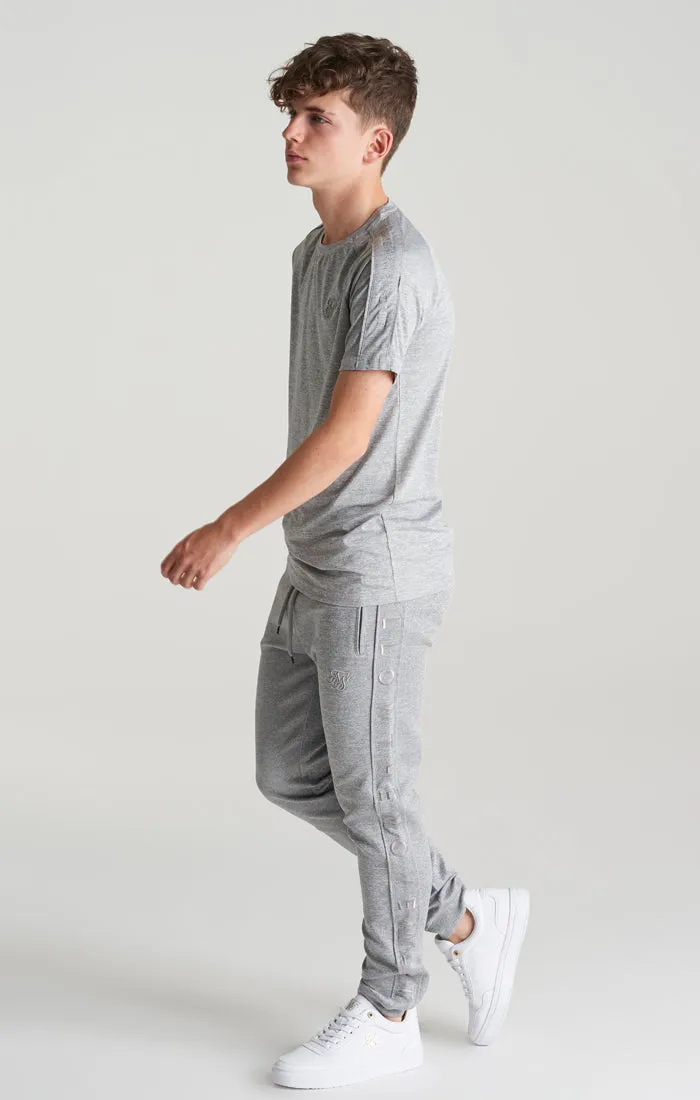 Boys Grey Marl Panelled T-Shirt sold by Siksilk product image thumbnail 3