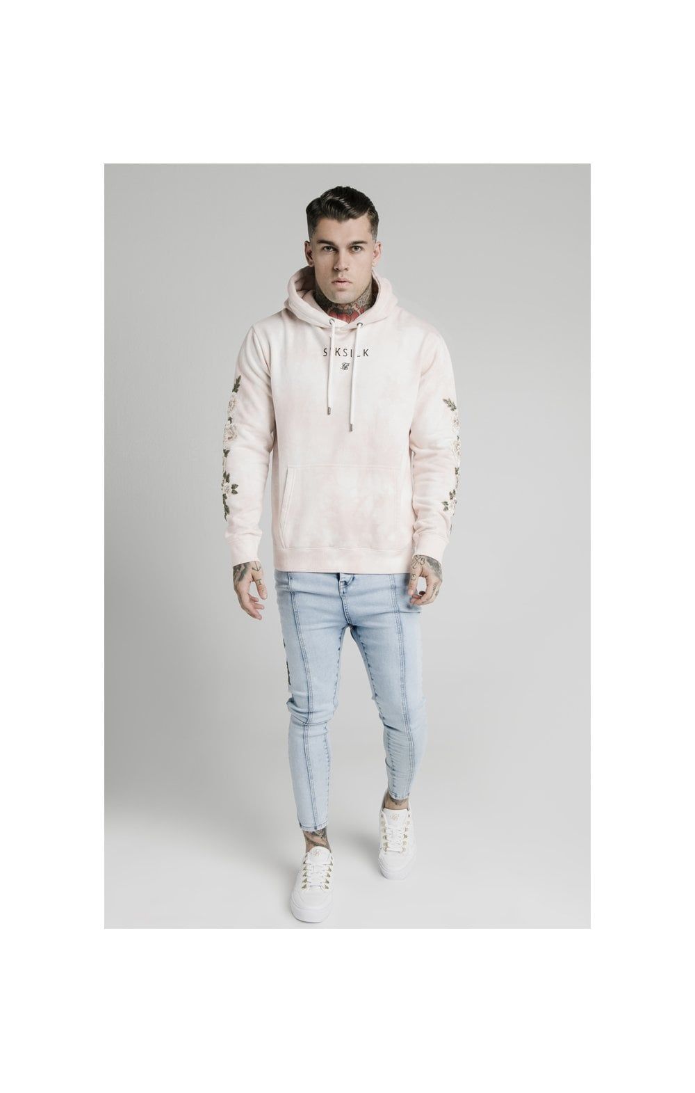 SikSilk Drop Crotch Pleated Applique Jeans - White sold by Siksilk product image thumbnail 3