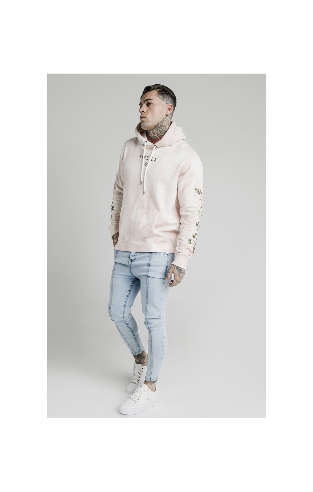 SikSilk Drop Crotch Pleated Applique Jeans - White sold by Siksilk product image thumbnail 4