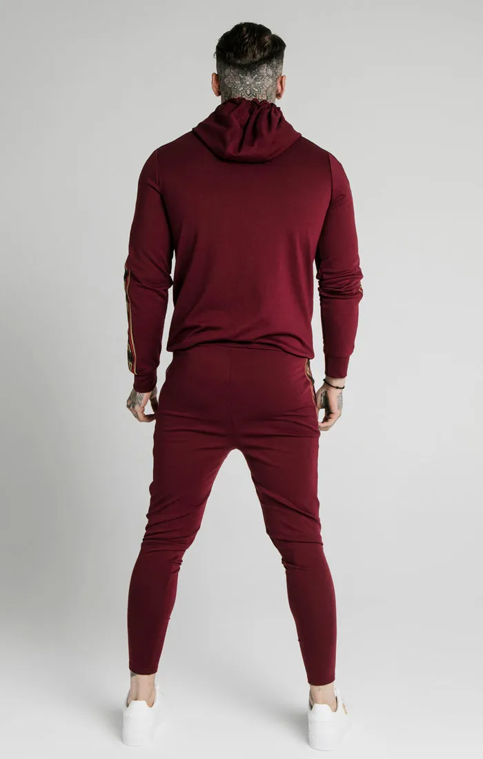 SikSilk Jacquard Retro Overhead Hoodie - Burgundy sold by Siksilk product image thumbnail 5