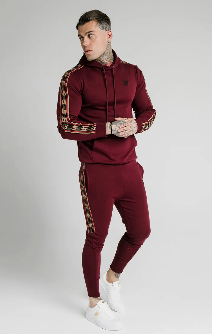 SikSilk Jacquard Retro Overhead Hoodie - Burgundy sold by Siksilk product image thumbnail 2