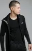 Black Inset Crown Zip Through Hoodie sold by Siksilk