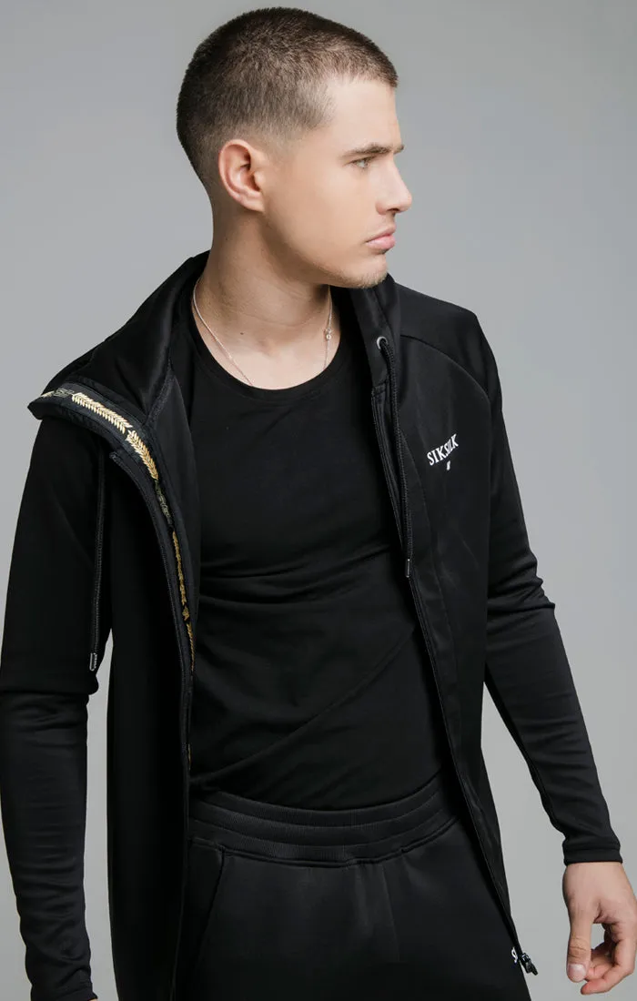 Black Inset Crown Zip Through Hoodie sold by Siksilk product image thumbnail 4