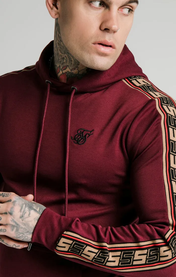SikSilk Jacquard Retro Overhead Hoodie - Burgundy sold by Siksilk product image thumbnail 3