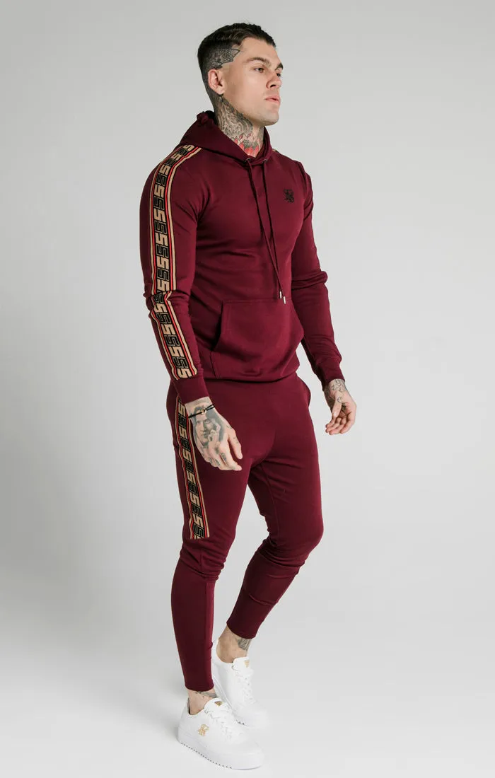 SikSilk Jacquard Retro Overhead Hoodie - Burgundy sold by Siksilk product image thumbnail 4
